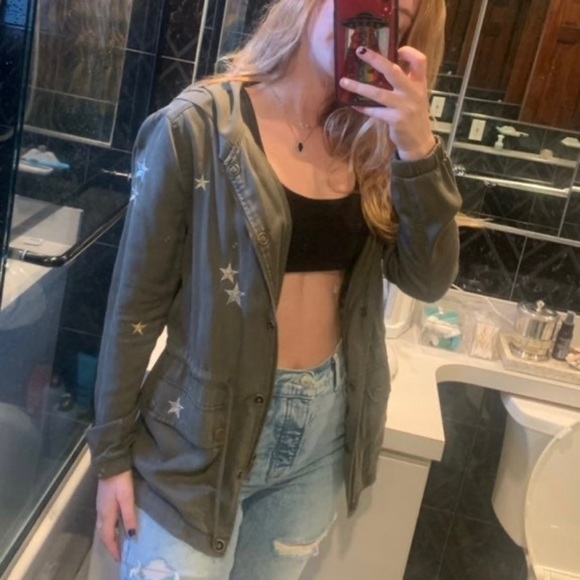 Bagatelle Lightweight Army Jacket with Embroidered Stars size S - Picture 3 of 8